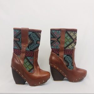 Irregular Choice Mandarim in Tan boots size 6.5